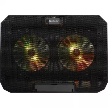Notebook-Kühlpad DEFENDER NS-510 mit 2 Lüftern, 2×USB-Anschlüssen und RGB-Beleuchtung