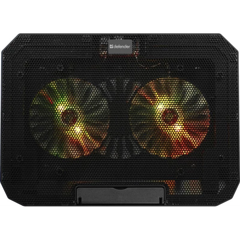 Notebook-Kühlpad DEFENDER NS-510 mit 2 Lüftern, 2×USB-Anschlüssen und RGB-Beleuchtung