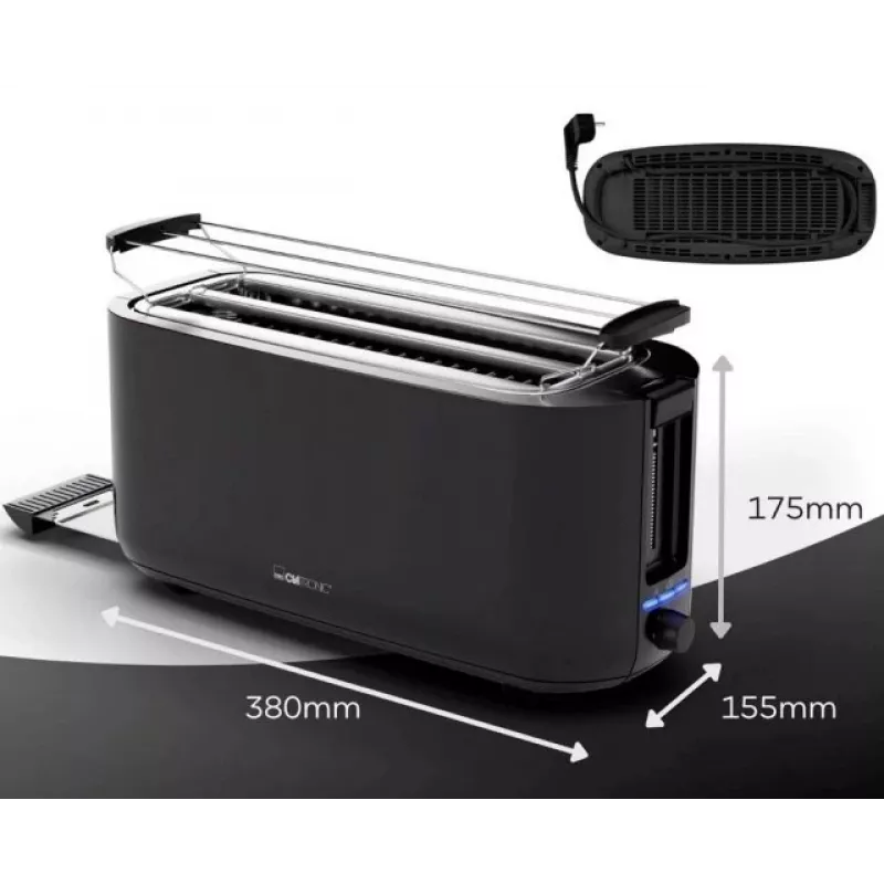 Clatronic TA 3802 4 Scheiben 1400 W Schwarz