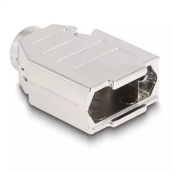 Kabeltülle DELOCK D-Sub-Gehäuse 9-polig (Stecker/Buchse) silber Kunststoff, 31×46×16 mm