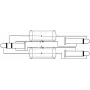 Adapterkabel Omnitronic 3,5 mm auf 2×6,3 mm, 6 m, schwarz