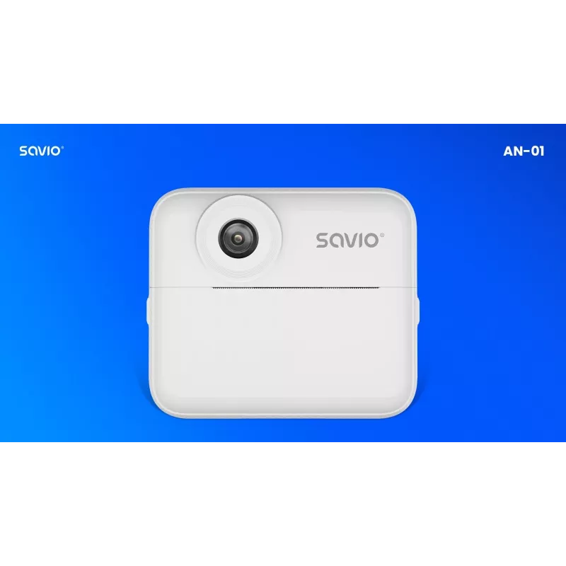 Sofortbildkamera SAVIO AN-01 für Kinder, weiß, 6,1 cm (2,4″) LCD, MicroSDHC bis zu 32 GB, USB-C, 1200 mAh Akku, kein eingebauter Blitz