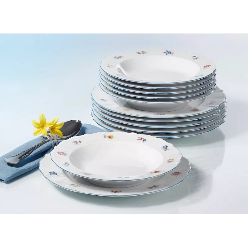 Seltmann Weiden Tafelservice 12-tlg. Porzellan Weiß