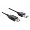 USB-Kabel DeLOCK EASY-USB 2.0-A 5m Schwarz