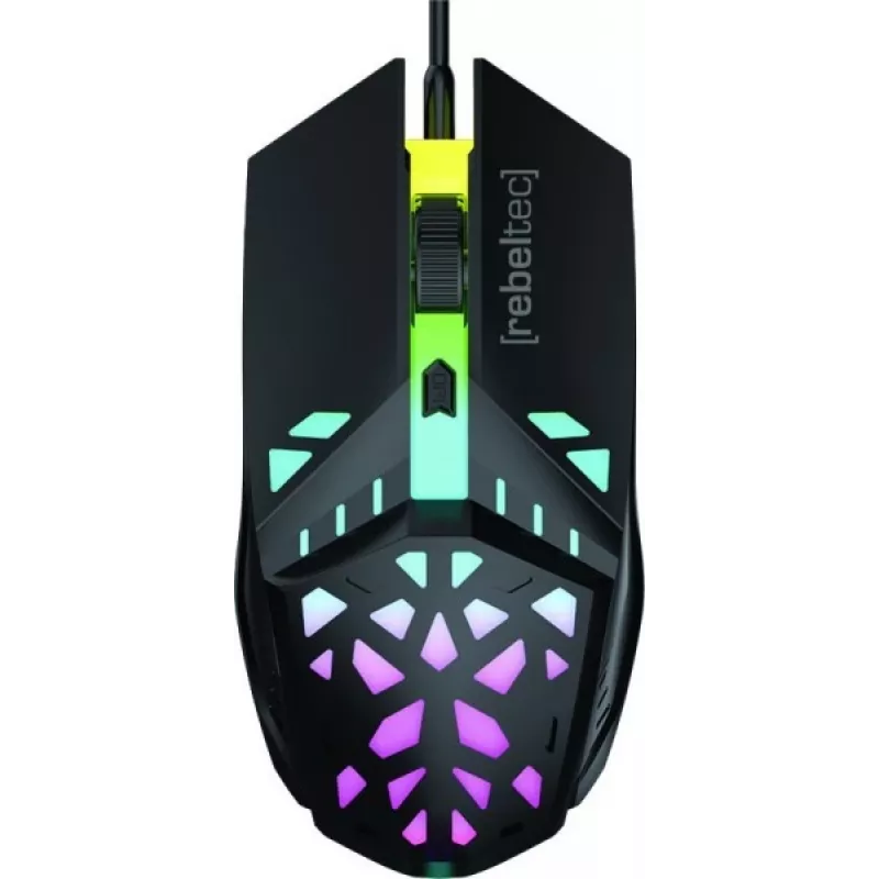 Kabelgebundene Gaming-Maus Rebeltec SHARK — ergonomisches Design, optischer Sensor