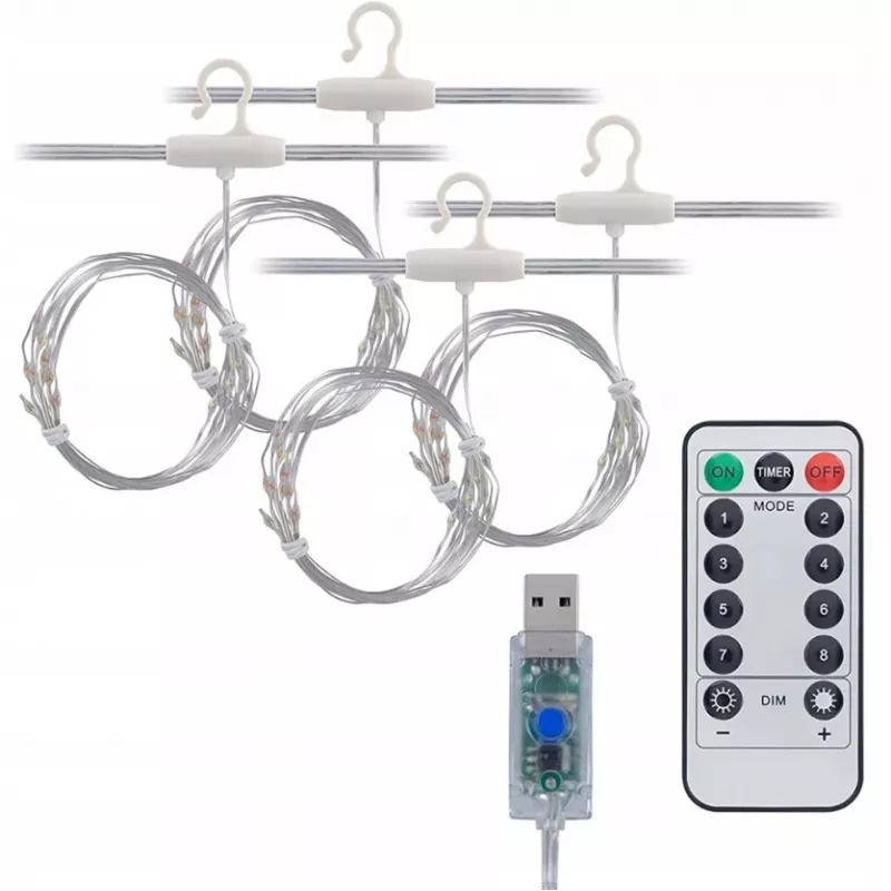 LED-Vorhang Extralink KURTYNA LED 3x3 mit Fernbedienung (Modell EX.73172)