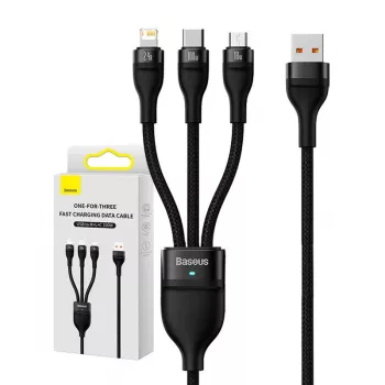 USB-Kabel Baseus SUP0003351 1,2 m USB A USB C/Micro USB-A/Lightning Schwarz