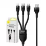 USB-Kabel Baseus SUP0003351 1,2 m USB A USB C/Micro USB-A/Lightning Schwarz