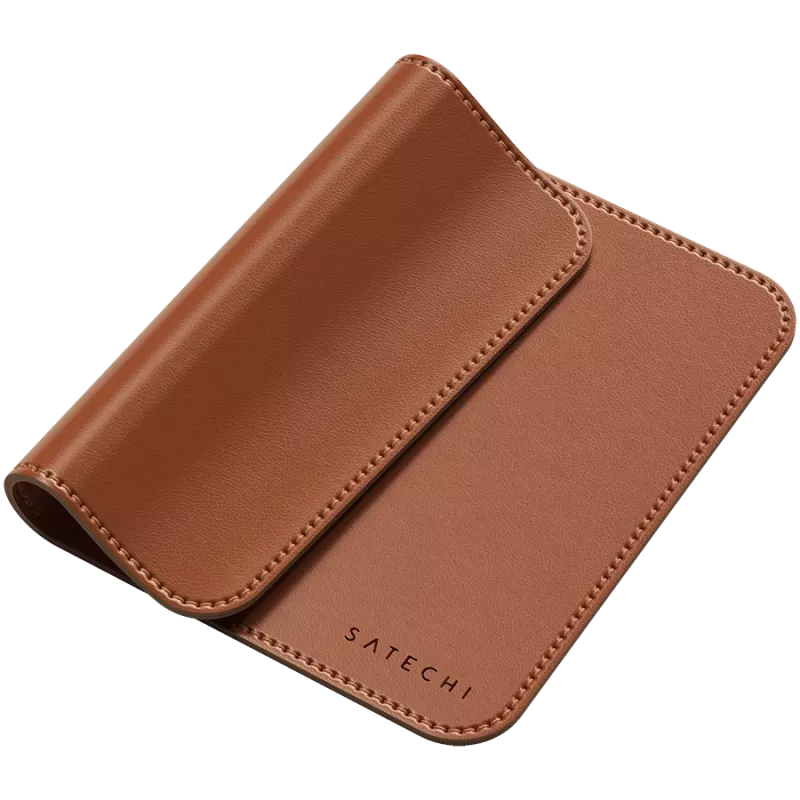 Satechi Premium Mauspad – Mauspad aus veganem Leder (braun)