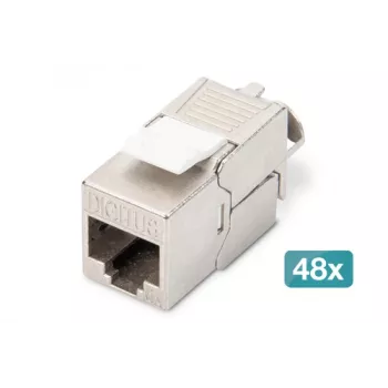Digitus CAT 6A Keystone Modul geschirmt werkzeugfrei Modul 48 Stück