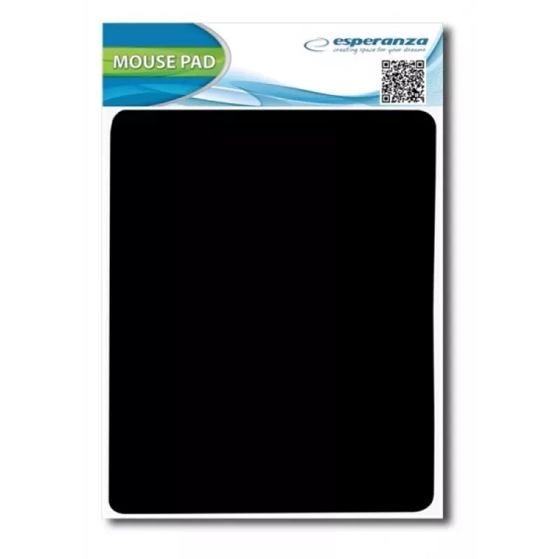 Mauspad ESPERANZA EA145K — Gaming-Mauspad, schwarz, monochrome Oberfläche, rutschfeste Basis
