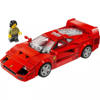 LEGO Speed Champions Ferrari F40 Supercar – baubares Fahrzeug-Spielzeugauto für Jungen und Mädchen ab 9 Jahren mit Fahrer-Minifigur, Kinderzimmer-Deko