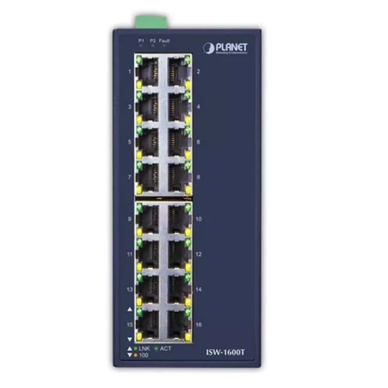 PLANET ISW-1600T Netzwerk-Switch Unmanaged Fast Ethernet (10/100) Blau