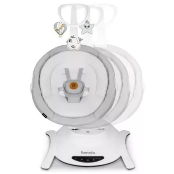 Wiege / Schaukelwiege Lionelo Bella Set Grau Beton – Babybett mit Schaukelfunktion