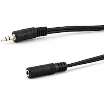 Audio-Verlängerungskabel e p B 125/5 LOSE — 3,5 mm Stecker auf 3,5 mm Buchse, 5 m, schwarz