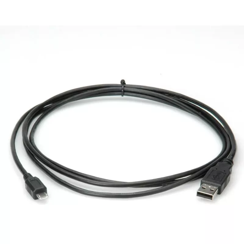 USB 2.0 Kabel ROLINE 11.02.8755 3,0 m Typ A M – Micro-USB B M