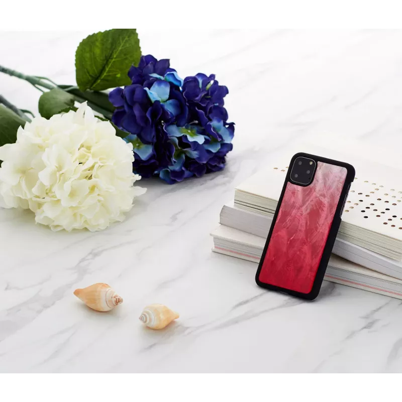 Smartphone-Hülle iKins für iPhone 11 Pro Max – pink lake mit schwarzem Rand