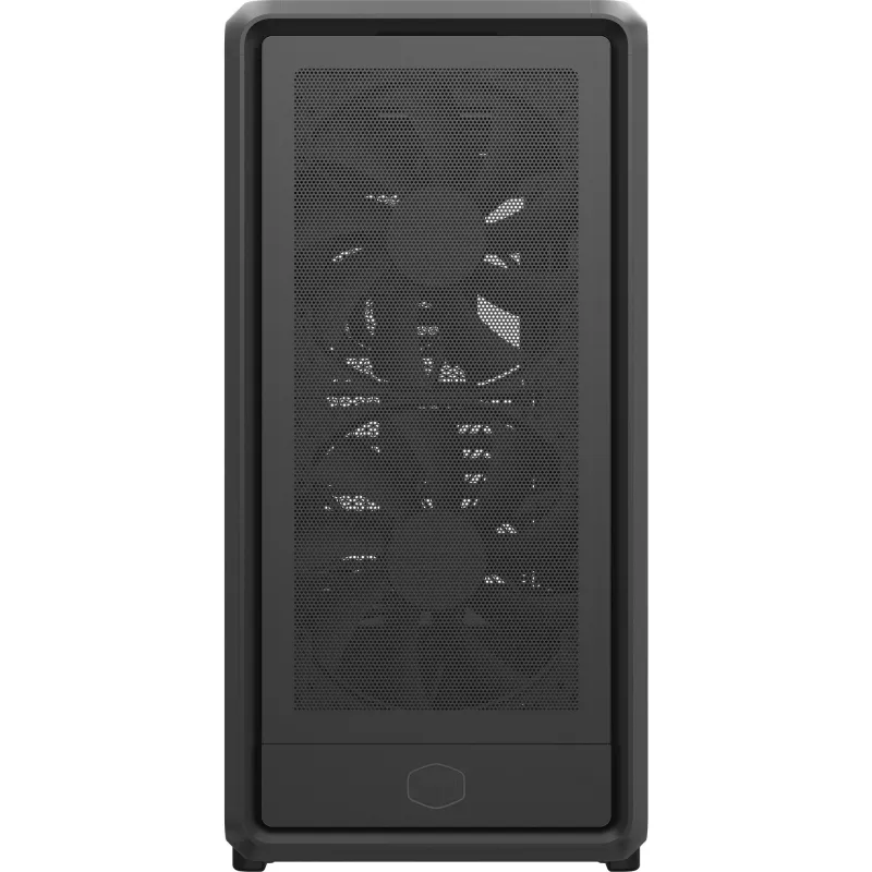 PC Midi Tower Cooler Master MasterFrame 600 Mesh — Schwarz, unterstützt ATX/EATX, 2x200 mm Frontlüfter, Front-/Seitenlüfter-Unterstützung, 2x 3,5-Zoll + 3x 2,5-Zoll Schächte