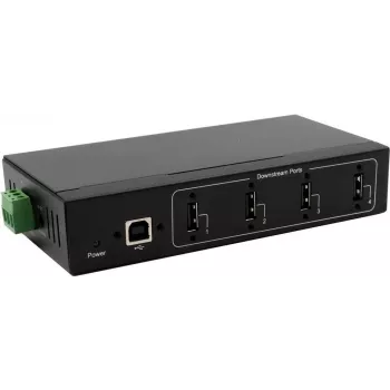 USB-Hub Exsys EX-11214HMVS — 4-Port-Metall-Hub mit 15 kV ESD-Schutz