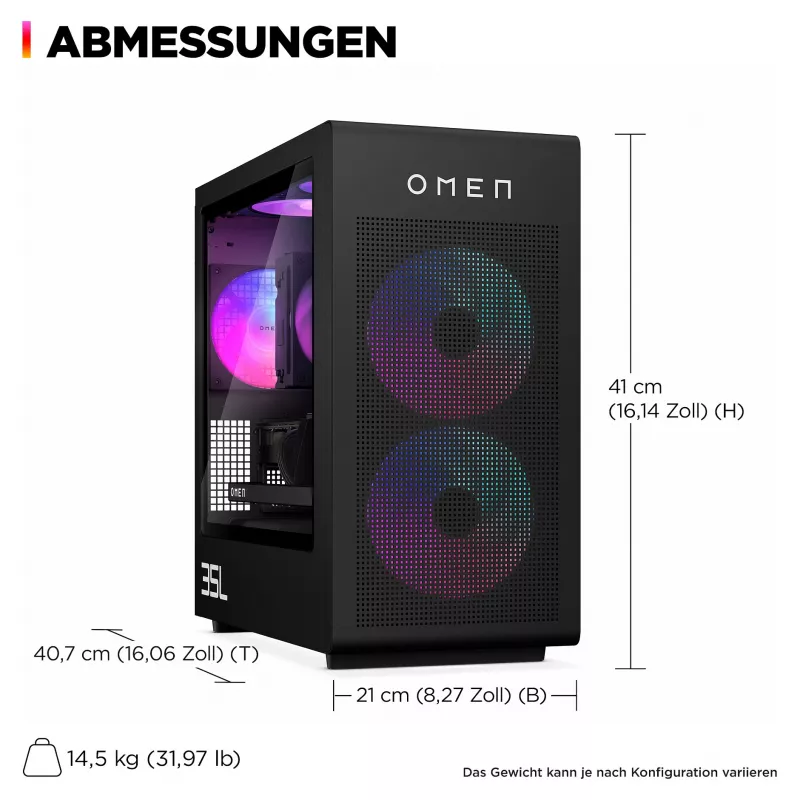 HP OMEN 35L GT16-0065ng AMD Ryzen™ 7 8700F Gaming-PC