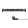 Digitus 6-fach Büro-Steckdosenleiste mit 3x USB-Anschlüssen 1,5 m Kabel