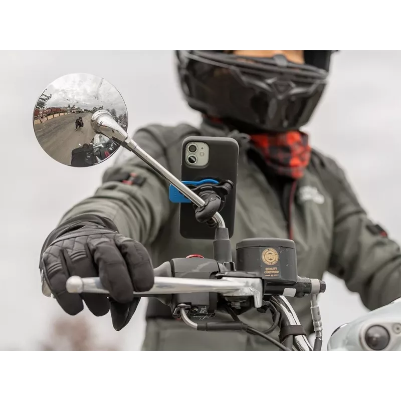 Quad Lock Spiegelhalterung Passive Halterung Mobiltelefon/Smartphone Schwarz, Blau