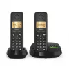 Schnurloses Analog/DECT-Telefon Gigaset PURE 100A Duo — 2 Mobilteile, Freisprecheinrichtung, Rufnummernanzeige, 1,5-Zoll-Display, Schwarz