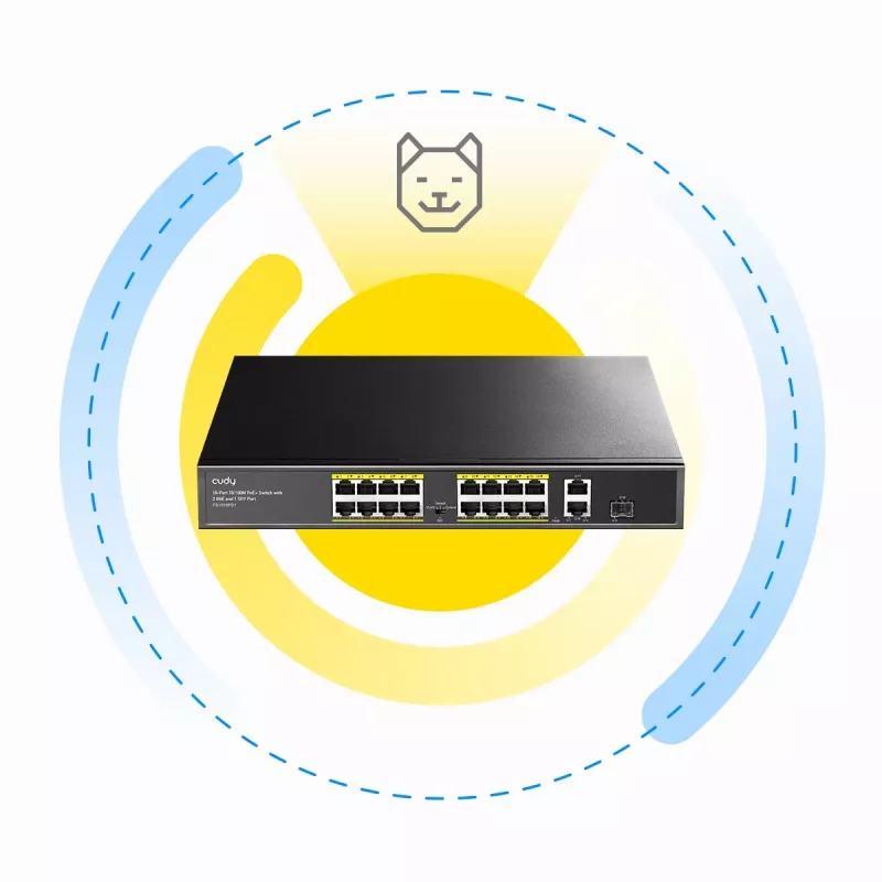 Cudy FS1018PS1 Netzwerk-Switch 18 Fast Ethernet Ports PoE