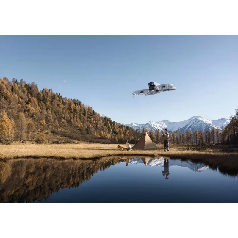 Drohne DJI Flip 4 mit 48 MP Kamera, 4K (3840x2160), 3110 mAh Akku, 16 m/s, 14.000 m Reichweite, 4 Rotoren, 0,249 kg, Schwarz/Weiß