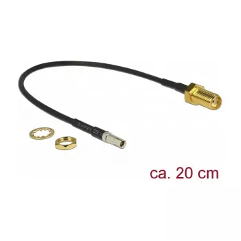 Koaxialkabel DeLOCK 89912 RG-174 0,2 m TS-9 SMA Schwarz