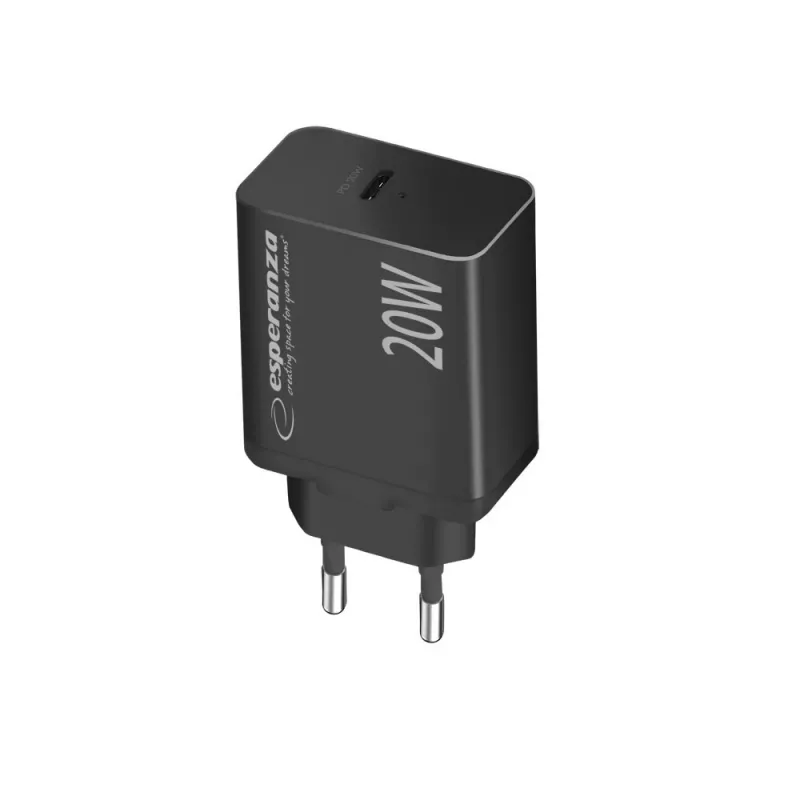 Netzladegerät ESPERANZA EZC104K 20W Schwarz, USB-Netzteil für tragbare Geräte