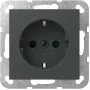 Schuko-Steckdose Gira System 55, Modell 445328, Anthrazit-Ausführung
