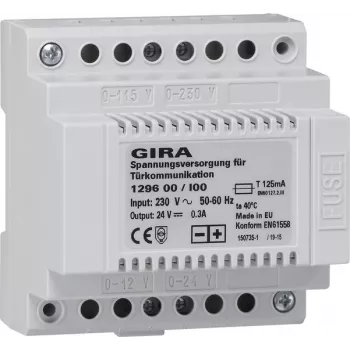GIRA 1296 00 Versorgungsnetztransformator Grau (129600)