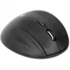 Manhattan Ergonomische kabellose Maus, rechtshändig, einstellbare 800/1200/1600 dpi, 2,4 GHz (bis zu 10 m), sechs Tasten mit Scrollrad, Combo-USB-A- und USB-C-Empfänger, Schwarz, AA-Batterie (enthalten), drei Jahre Garantie