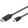 Goobay 1m DP/HDMI DisplayPort-Kabel Schwarz 1m Anschluss 1 DisplayPort Anschluss 2 HDMI