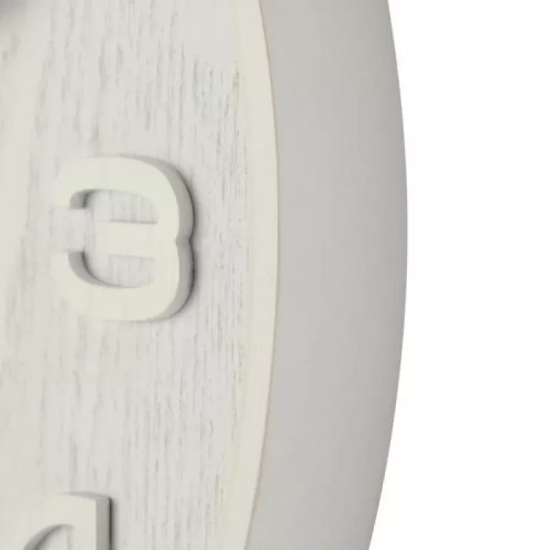 NeXtime 3096WI - Wanduhr - Quarzuhr - Rund - Weiß - Holz - Holz