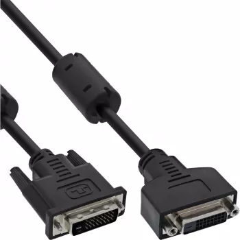 InLine DVI-D-Kabel 24+1 M/F, Dual Link, 2 Ferritkerne, 3 m