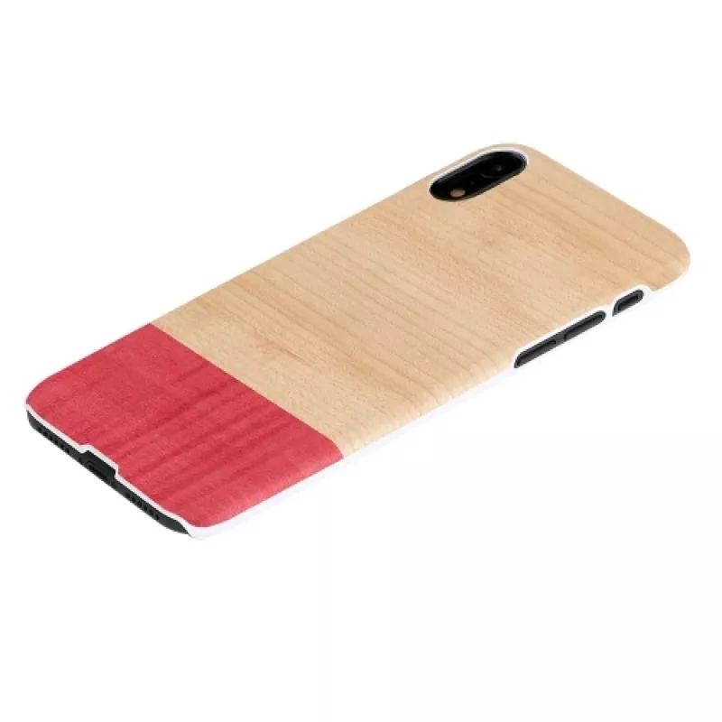 Handyhülle man and wood für iPhone XR — miss match white