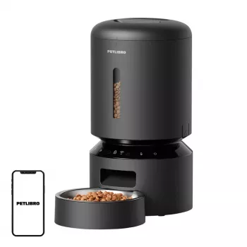 Haustierfutterautomat Aptel Petlibro Granary WiFi 5 L — automatischer Trockenfutterspender (schwarz)