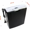 Aktenvernichter PEACH PS400-02, Streifenschnitt, 22 cm Arbeitsbreite, 7 mm Schnitt, schwarz/silber