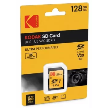 Kodak - Flash-Speicherkarte - 128 GB - UHS Class 3 / Class10 - 650x - SDXC UHS-I (EKMSD128GXC10HPRK)