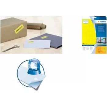 Selbstklebendes Etikett HERMA 4561 Rechteck Gelb 80 Stk.