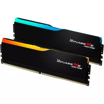 DIMM 64 GB DDR5-6000 (2x 32 GB) Dual-Kit, Speicher schwarz, F5-6000J3238G32GX2-RM5NRK, Ripjaws M5 Neo, AMD EXPO