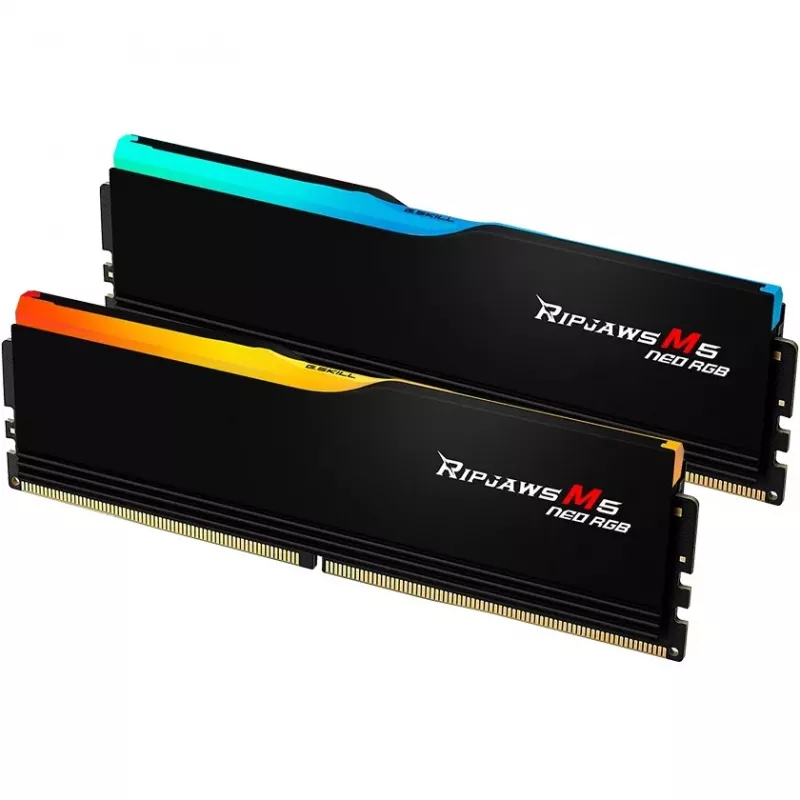 DIMM 64 GB DDR5-6000 (2x 32 GB) Dual-Kit, Speicher schwarz, F5-6000J3238G32GX2-RM5NRK, Ripjaws M5 Neo, AMD EXPO
