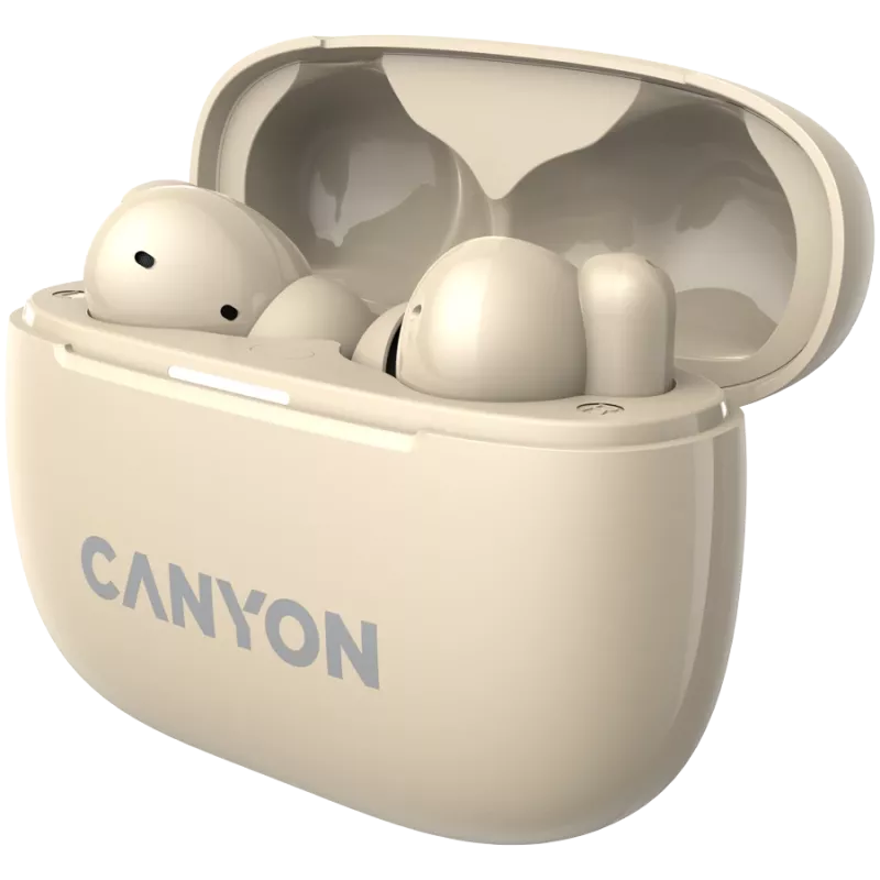 Canyon CNS-TWS10BG Kopfhörer und Headset True Wireless Stereo (TWS) In-Ear für Anrufe/Musik/Sport/Alltag USB Typ-C Bluetooth Beige (CNS-TWS10BG)