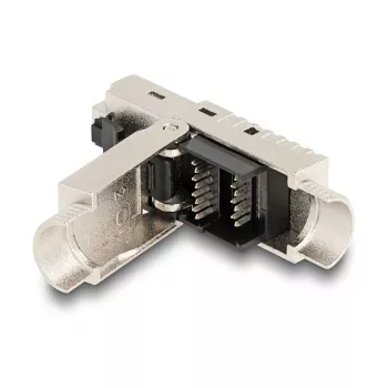 DeLOCK RJ45-Stecker, feldkonfektionierbar Cat.6A mit Kabelverschraubung und Staubschutzkappe