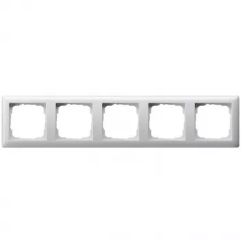 Wandplatte Gira Standard 55 — Weiß, Thermoplast, schraubenlos, 80,7×365,9×11,4 mm