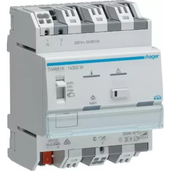 HAGER TXA661A Dimmer KNX easy, 1 Kanal 300W, universal (TXA661A)