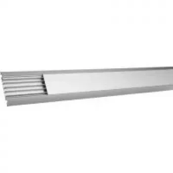 Hager Bodentrunk aus eloxiertem Aluminium, 18 x 125 mm, trittfest, Länge: 2,0 m trittfester Bodentrunk zur Führung von bis zu 8 Kabeln á 11 mm Durchmesser (AKA181250E