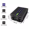 Wechselrichter QOLTEC Monolith 3000 MS Wave, 12V→230V, 1500/3000W, mit USB